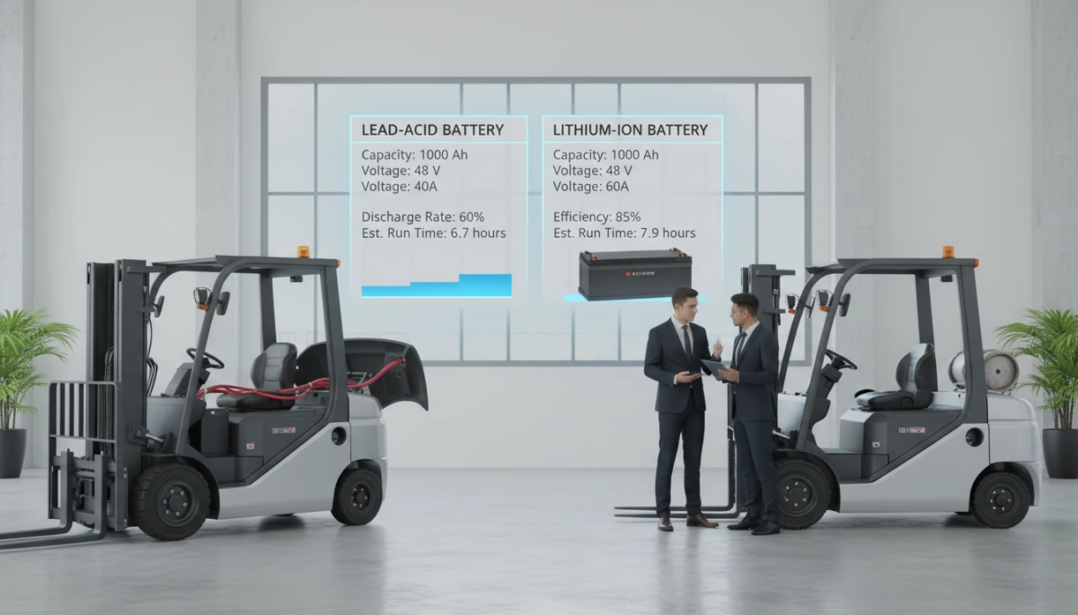 Forklift Battery Runtime Calculation and Capacity Guide image 3 Forklift Battery Runtime Calculation and Capacity Guide image 3