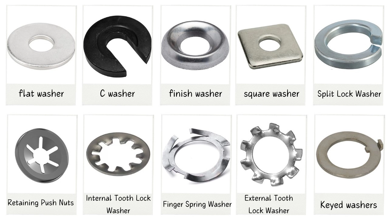 Types of Washers: Plain, Spring, Lock