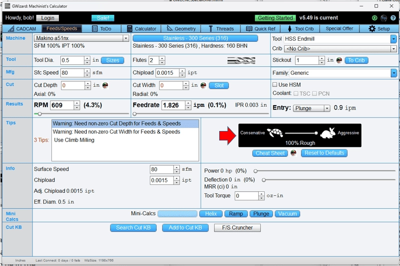 CNC Cutting Speeds Feeds Chip Load Data