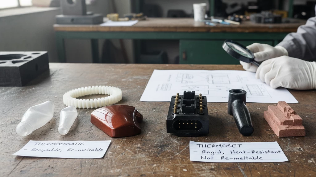 Selección de termoplástico vs termoestable para piezas de moldes plásticos