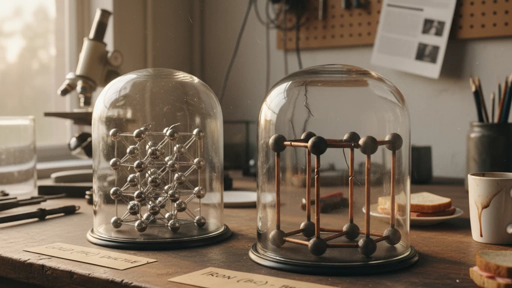 Atomstrukturverhalten metallischer Materialien Vergleich