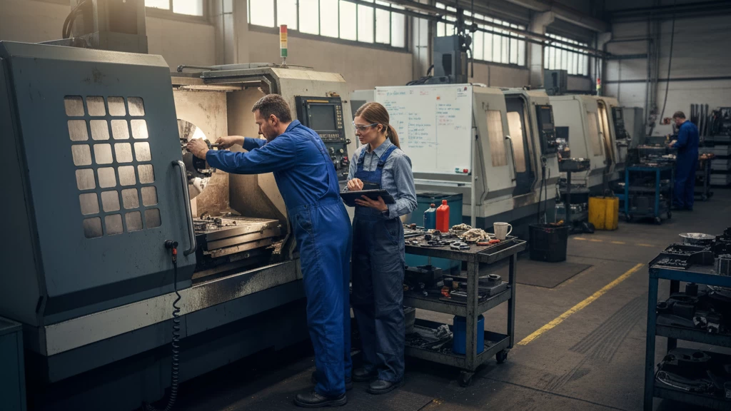 Wartung und Optimierung von CNC-Drehzentren