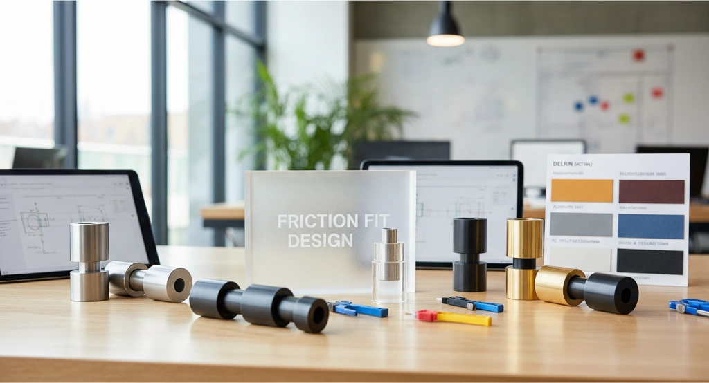 Tolerancias de diseño de ajuste por fricción y selección de materiales