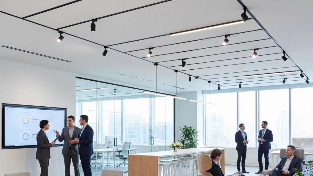 Custom Magnetic Track Light Office Grid