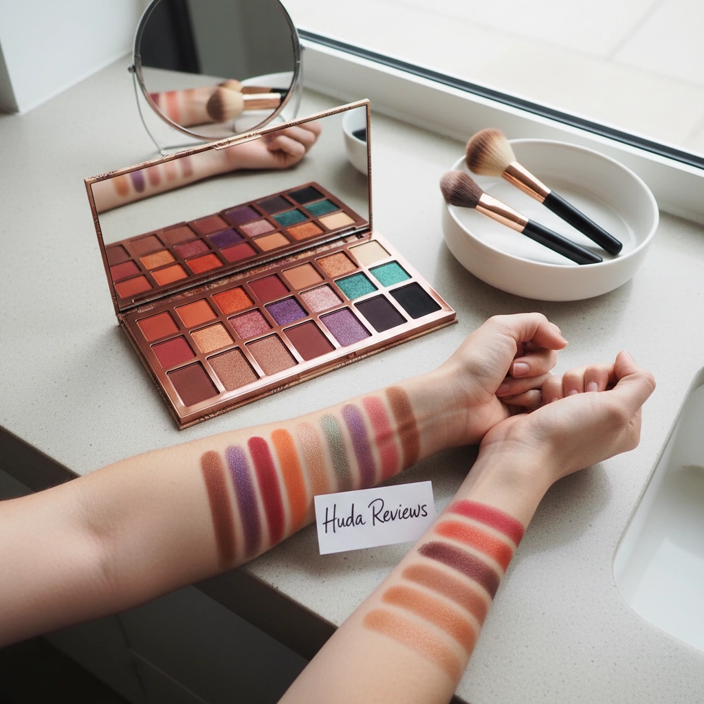Desert Dusk Eyeshadow Palette Review | Huda Beauty Shade Guide 2 Desert Dusk Eyeshadow Huda Reviews and Swatches