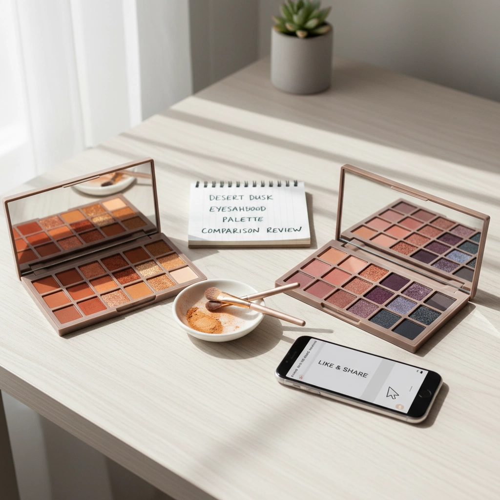 Desert Dusk Eyeshadow Palette Review | Huda Beauty Shade Guide 3 Desert Dusk Eyeshadow Palette Comparison Review