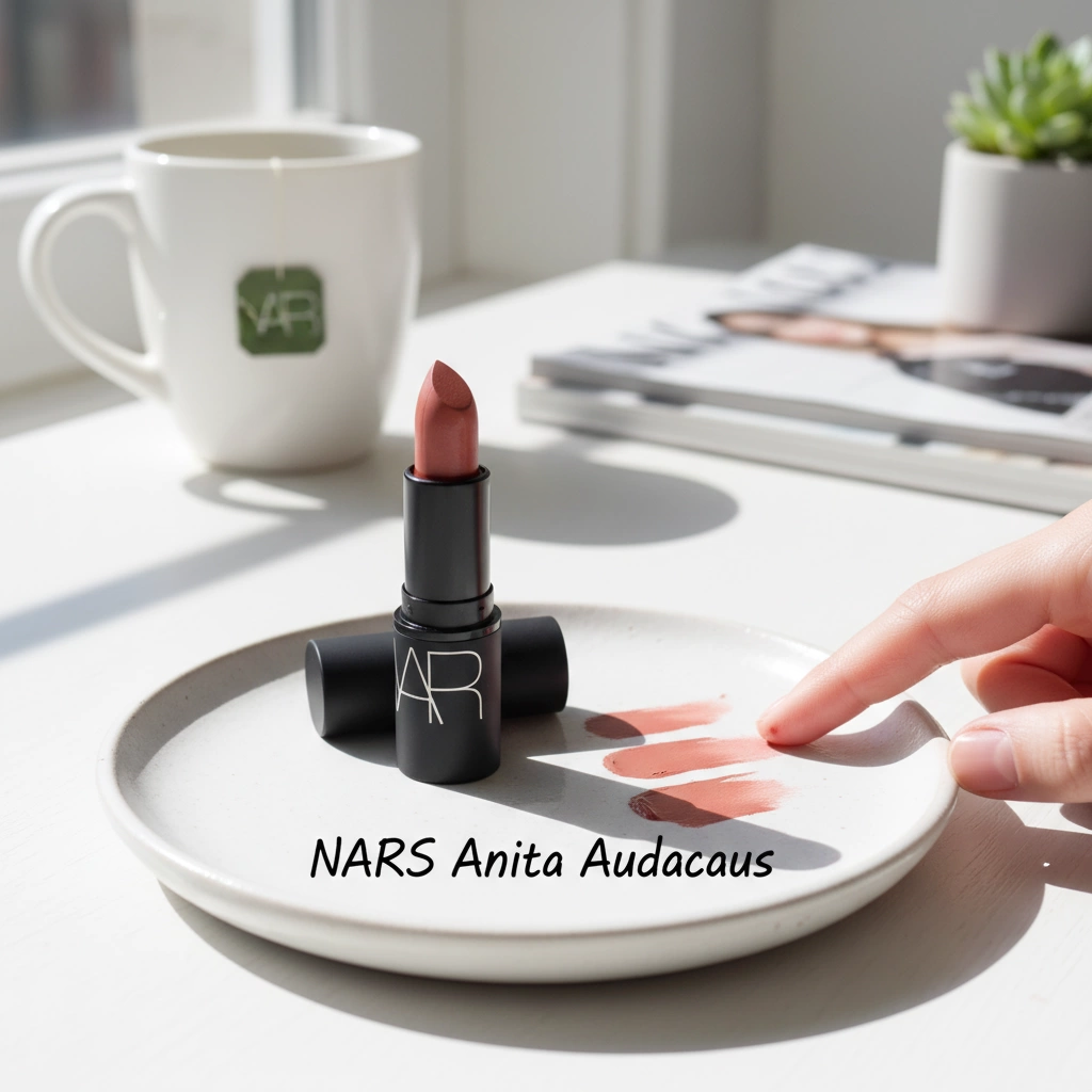 NARS Anita Audacious Lipstick Review Hydrating Satin Rose Nude 5 NARS Anita Audacious Lipstick Performance Review