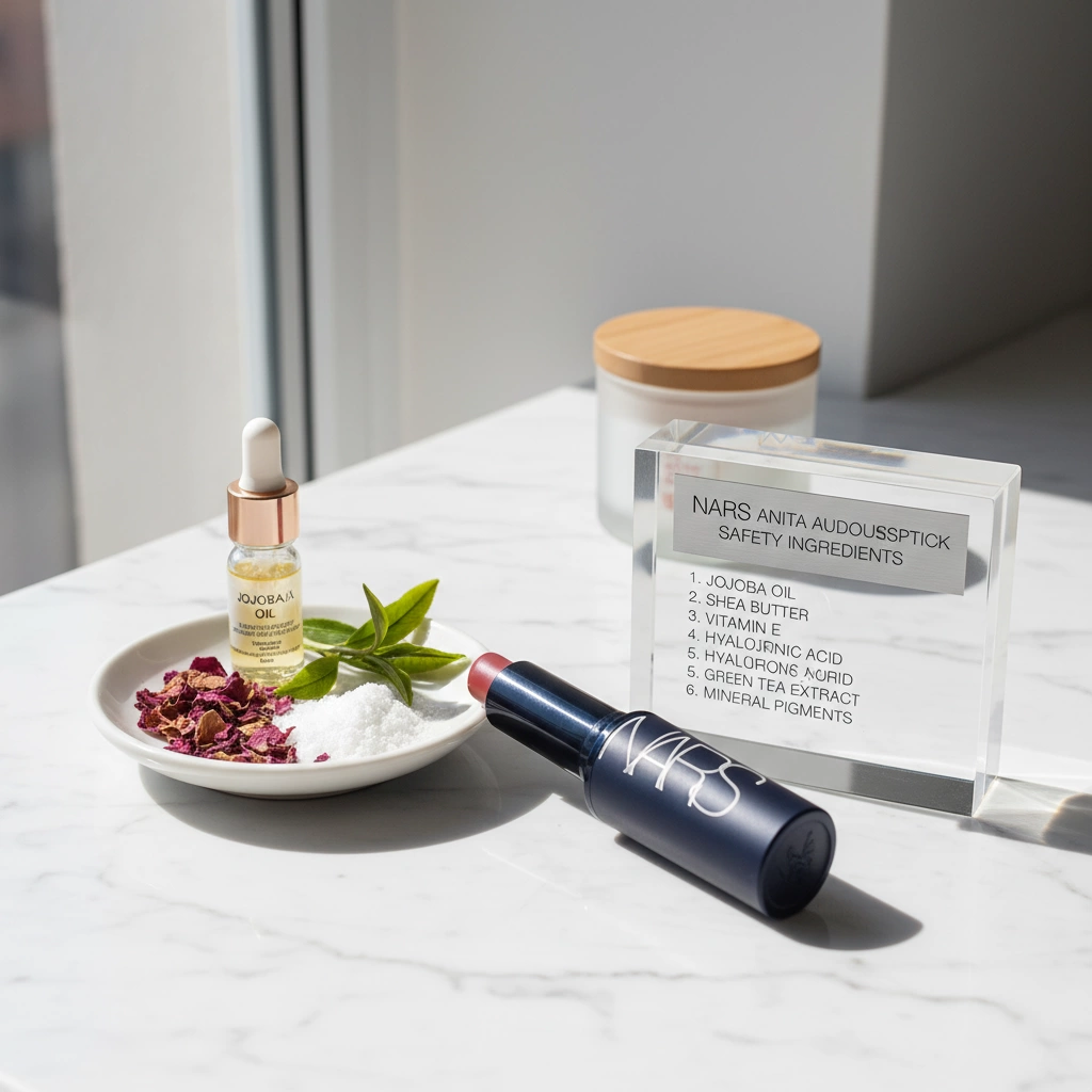 NARS Anita Audacious Lipstick Review Hydrating Satin Rose Nude 3 NARS Anita Audacious Lipstick Safety Ingredients