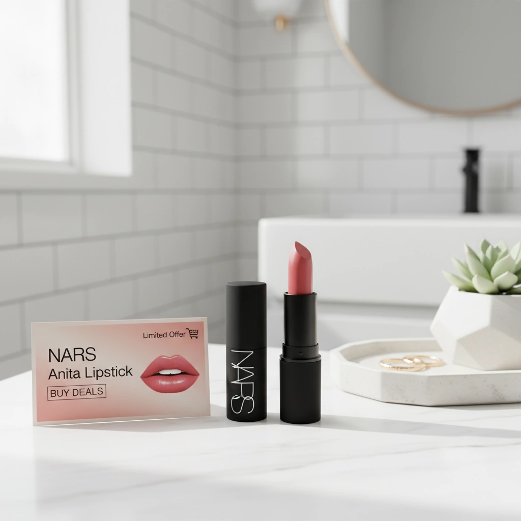 NARS Anita Audacious Lipstick Review Hydrating Satin Rose Nude 7 NARS Anita Lipstick Buy Deals