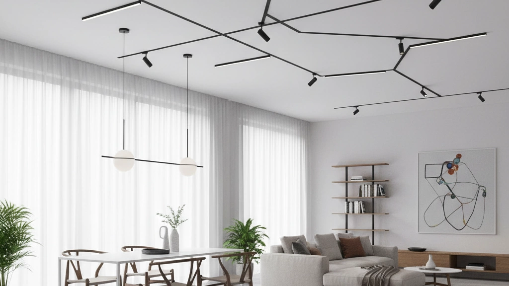 custom magnetic track light space planning