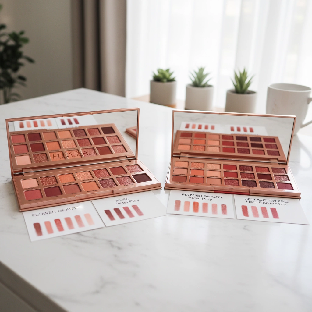 Rose Palette Huda Review | Swatches and Best Looks Guide 3 rose palette huda dupes comparisons budget