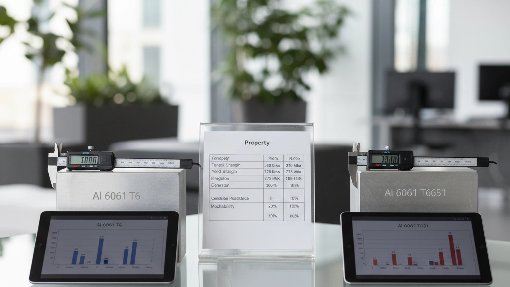 Vergleichskriterien für Al 6061 T6 und T651