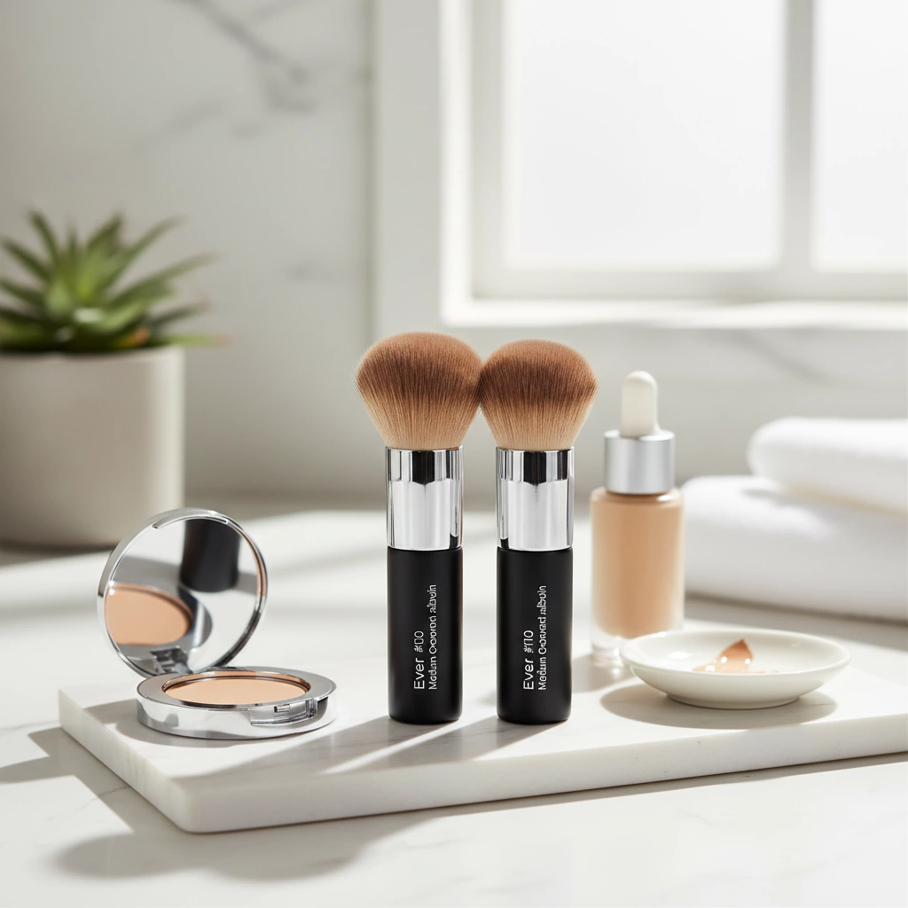MAKE UP FOR EVER #110 Medium Foundation Kabuki Brush for Flawless Coverage 2 Ever #110 Medium Foundation Kabuki Comparison