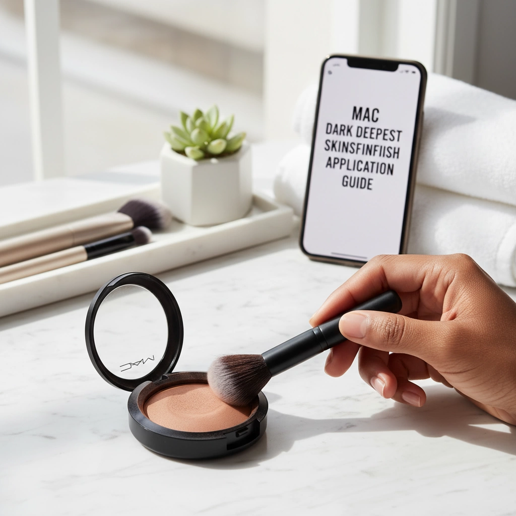 MAC Dark Deepest Mineralize Skinfinish Natural Powder Review and Guide 1 MAC Dark Deepest Mineralize Skinfinish Application Guide