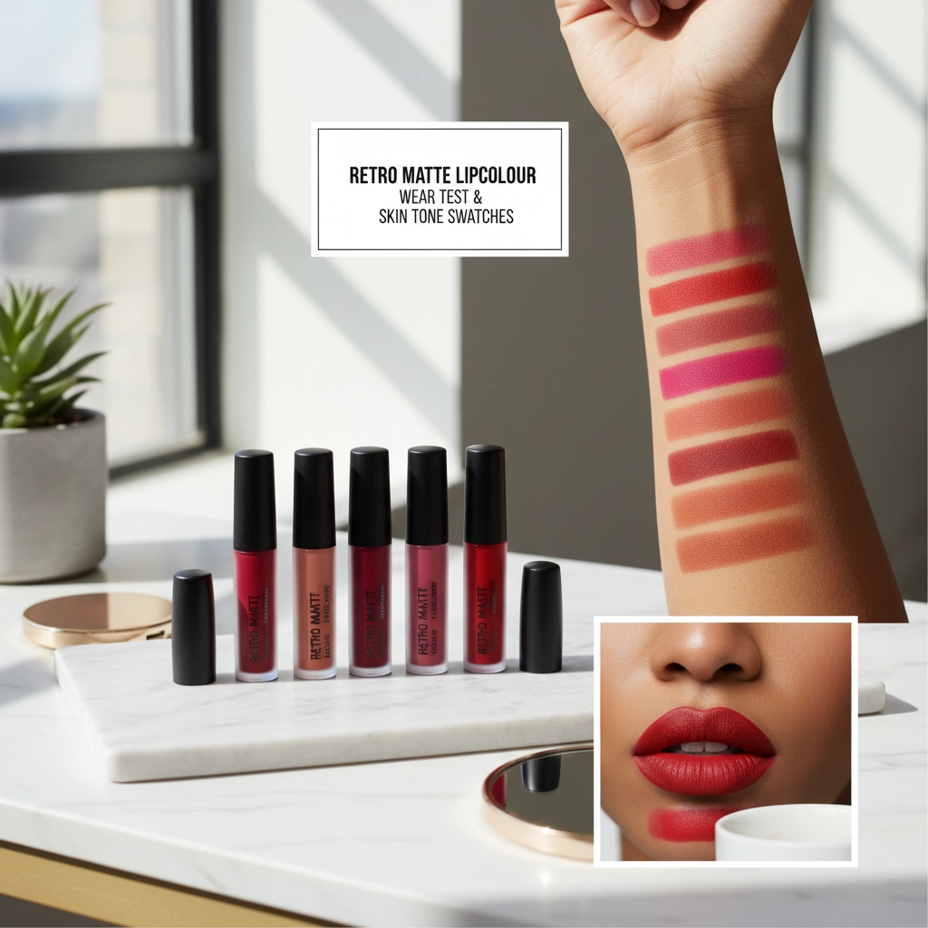 MAC To Matte with Love Retro Matte Liquid Lipcolour Long-Lasting Fuchsia 5 Retro Matte Lipcolour Wear Test & Skin Tone Swatches