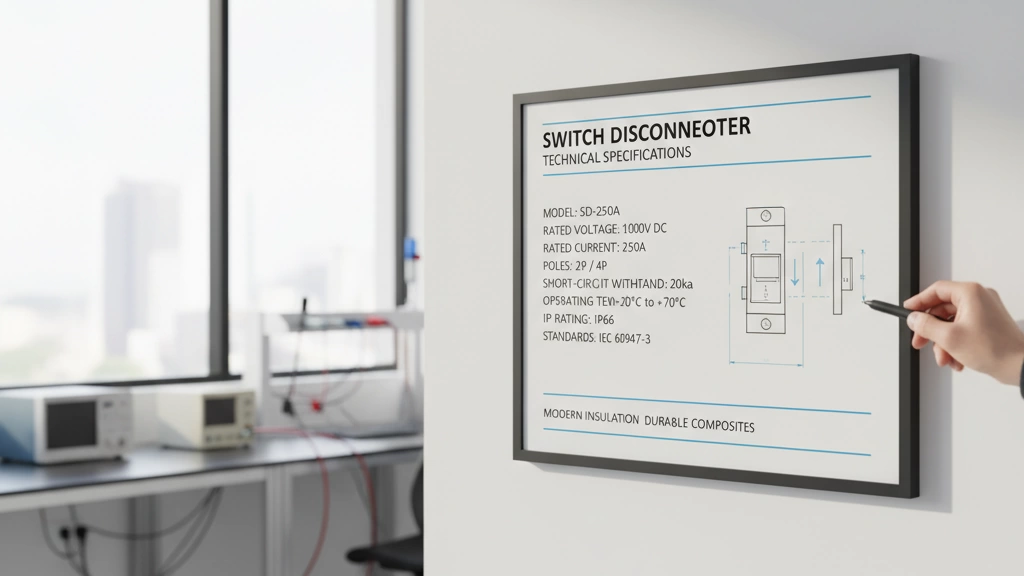 Switch Disconnector Technical Specifications Diagram