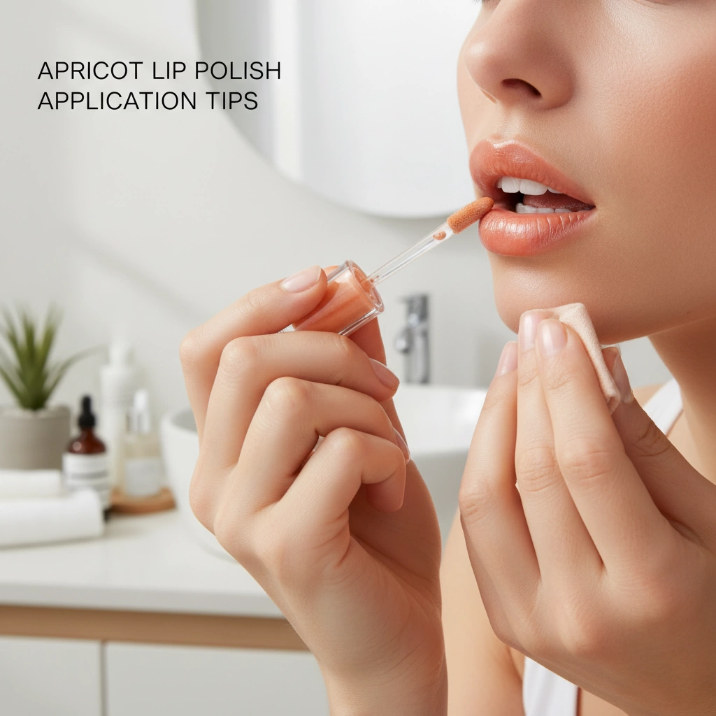 Stila Lip Polish Apricot Hydrating Gloss with Peachy Shine 2 apricot lip polish application tips