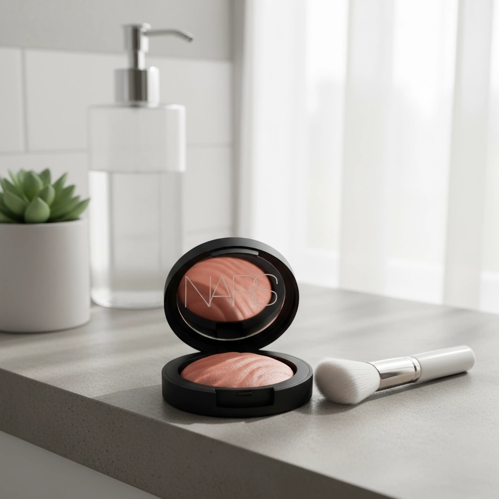 NARS Blush Luster Powder Sheer Golden Apricot Glow Long Wear 2 NARS Blush Luster Powder Clean Beauty Innovation