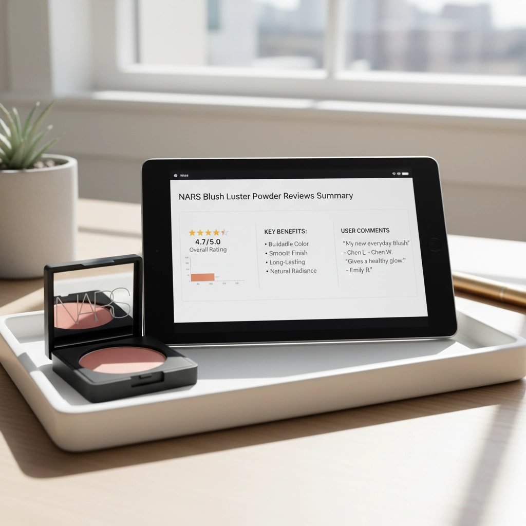 NARS Blush Luster Powder Sheer Golden Apricot Glow Long Wear 1 NARS Blush Luster Powder Reviews Summary