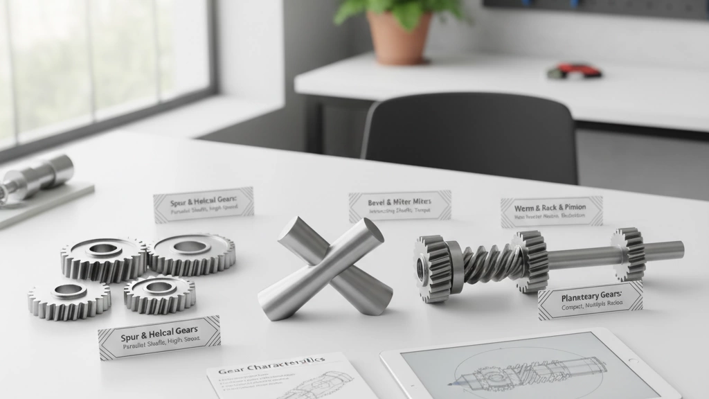 Tipos de engranajes y sus características