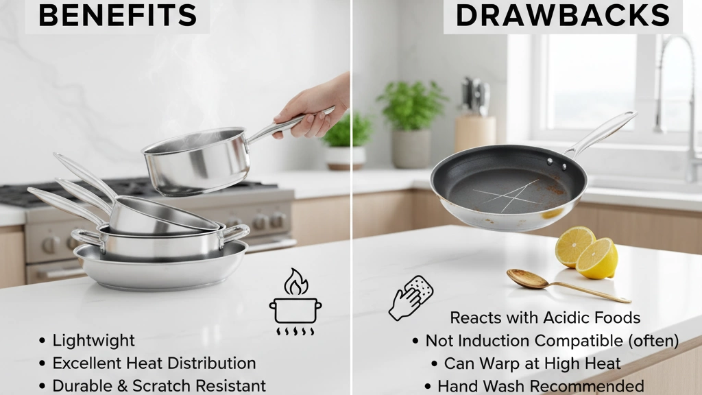 beneficios y desventajas del utensilio de cocina de aluminio forjado