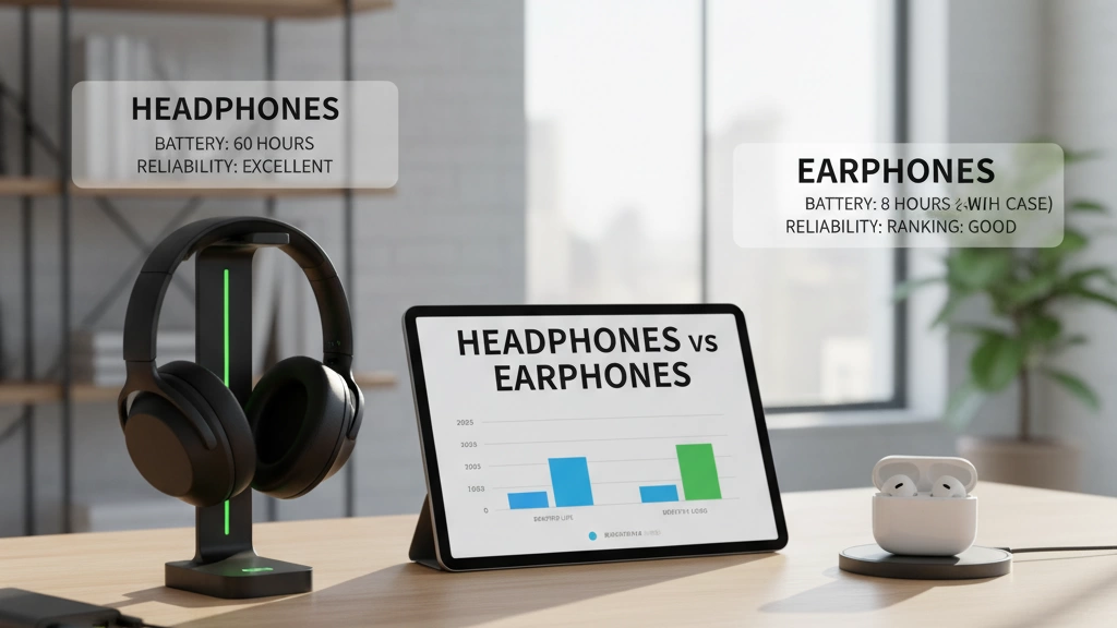 Headphones vs Earphones Battery & Reliability 2025