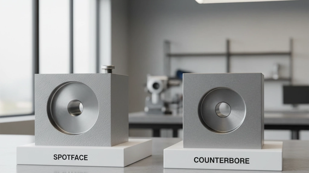 comparación de diferencias entre superficie de asiento y avellanado