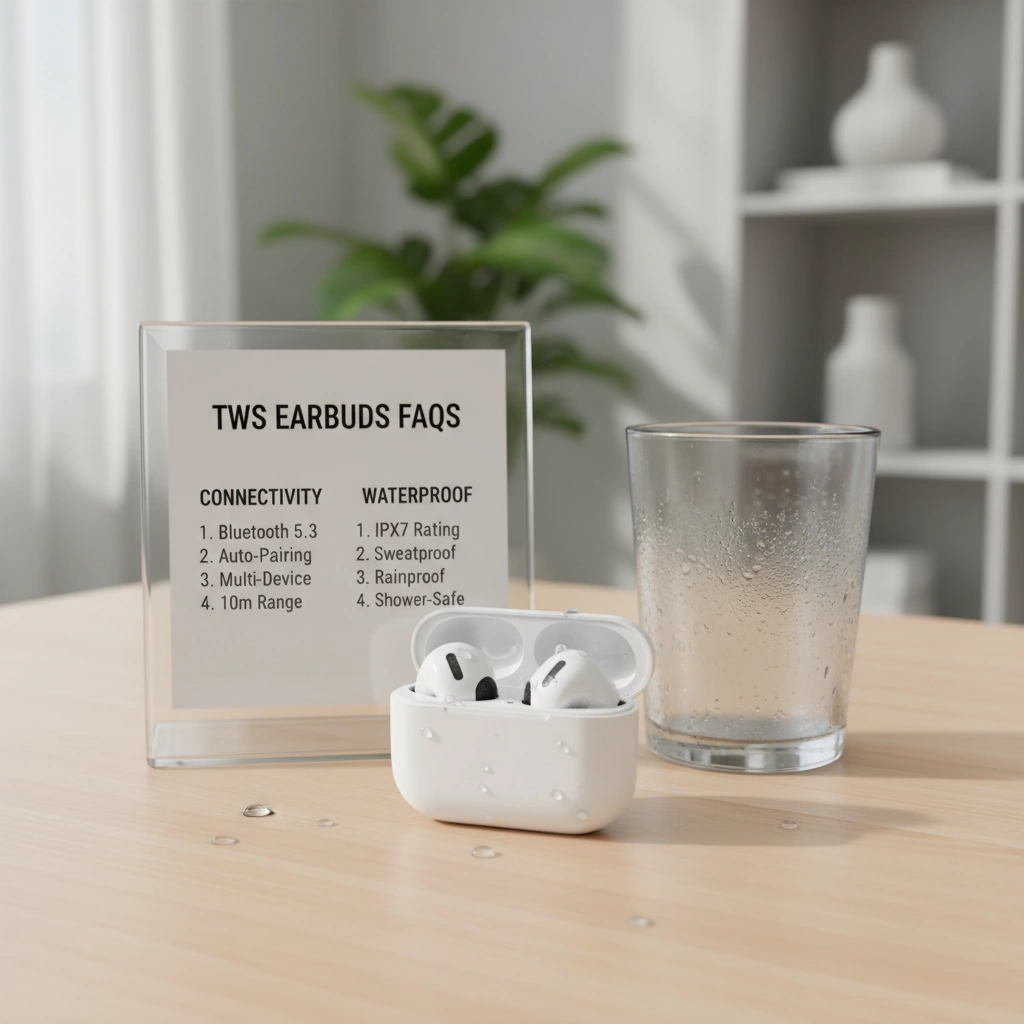 TWS Earbuds Connectivity and Waterproof FAQs