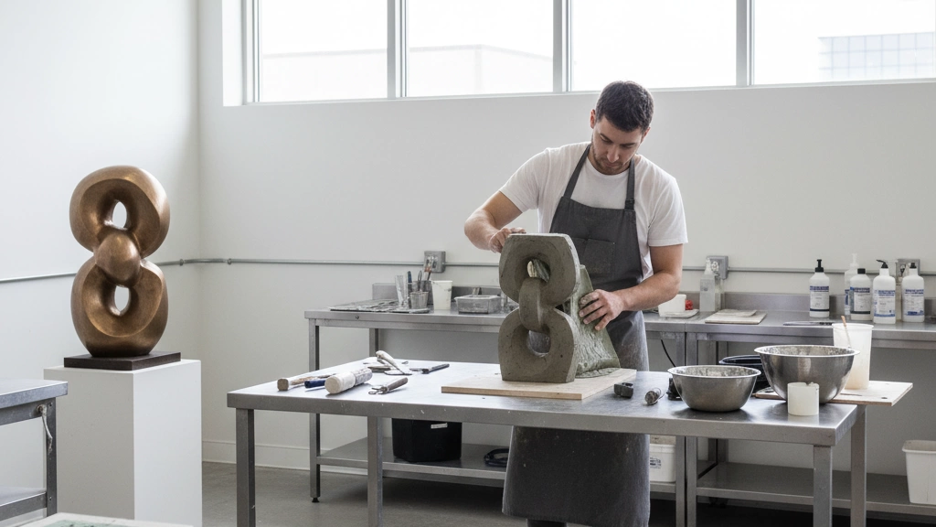 processo di creazione dello stampo per sculture in bronzo