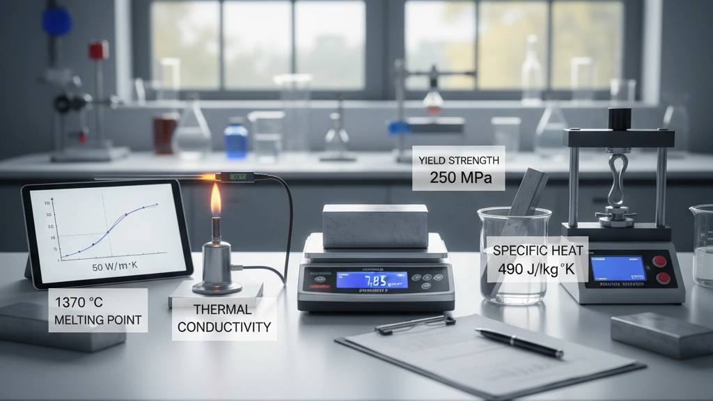Propiedades físicas y térmicas del acero dulce