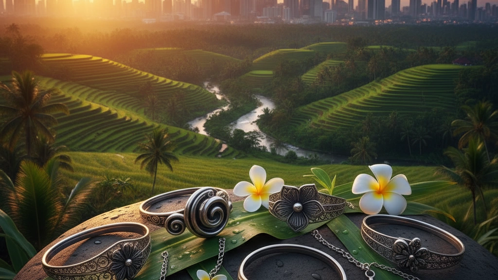 Bali silver nature motifs jewelry design