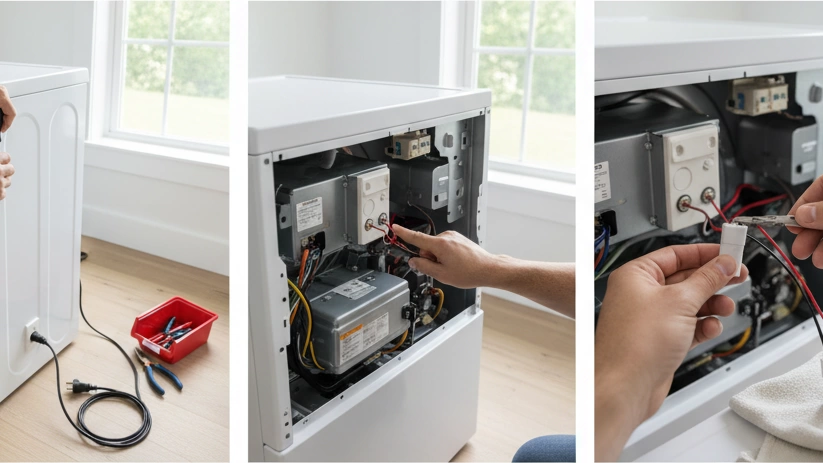 GE dryer thermal fuse replacement steps