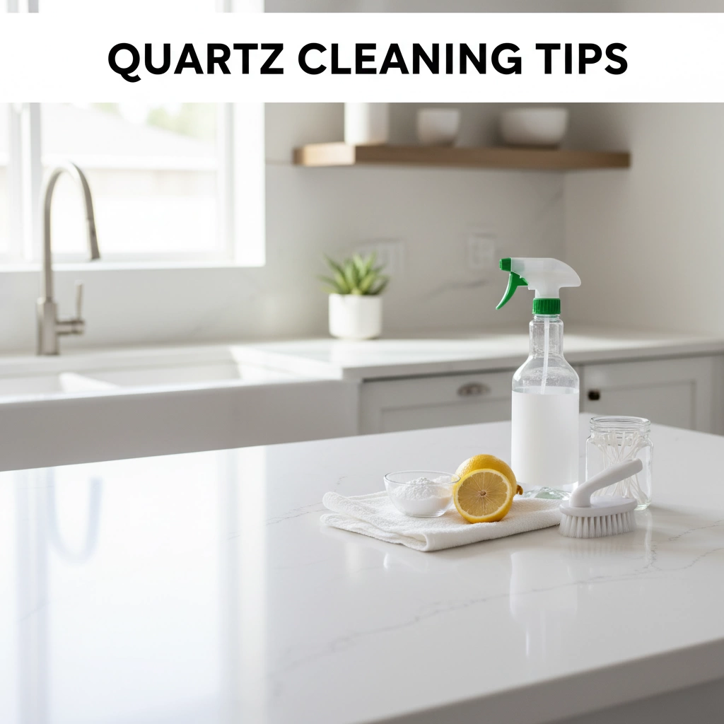 흰색 석영 조리대 청소 팁