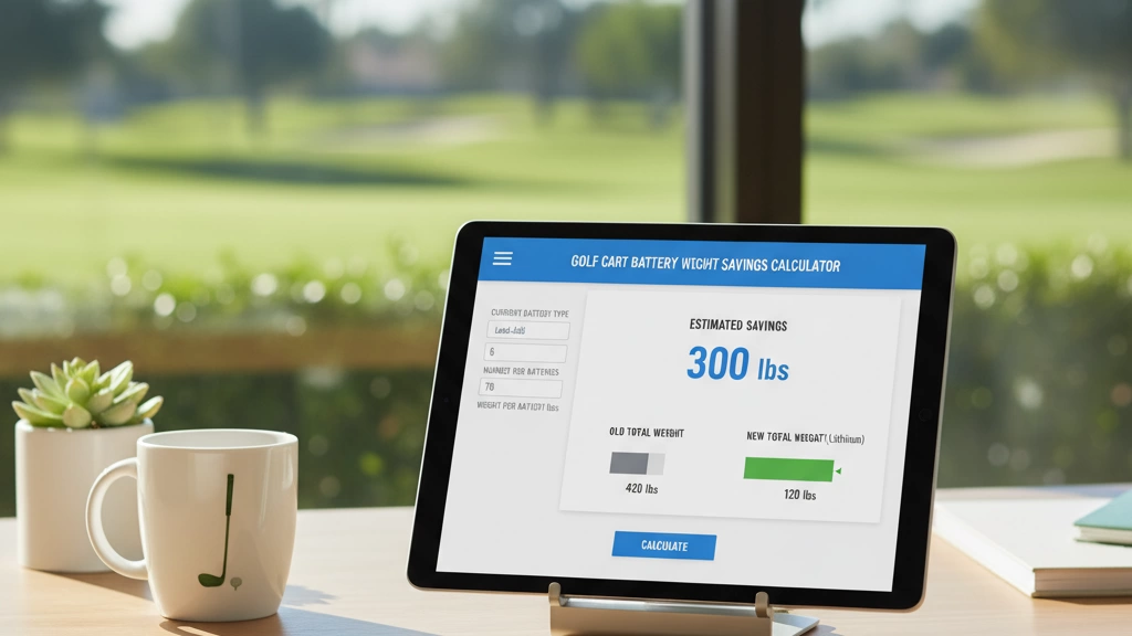 golf cart battery weight savings calculator