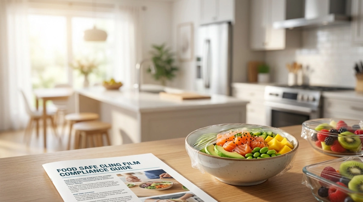دليل استخدام فيلم الالتصاق لخدمة الطعام للمطابخ المهنية 3 دليل الامتثال لسلامة فيلم الالتصاق الآمن للطعام