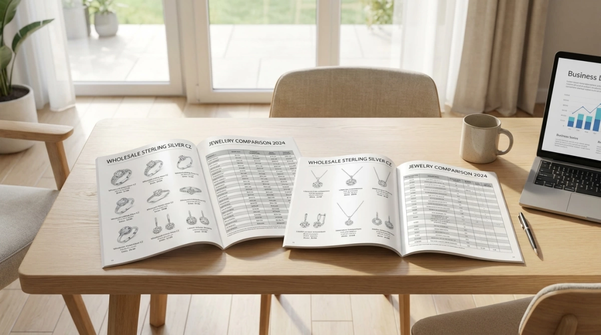 wholesale sterling silver cz jewelry catalog comparison