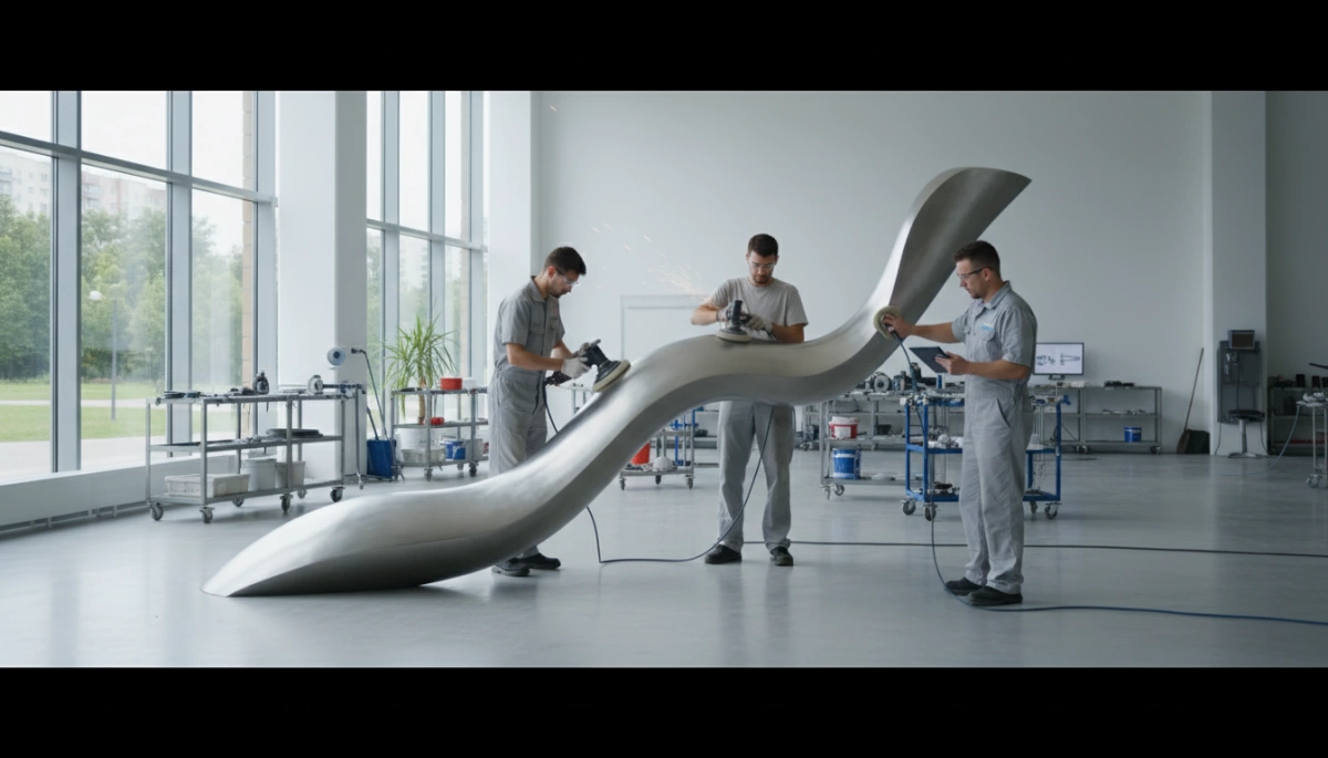 How to Make Stainless Steel Sculpture Complete Guide 2 stainless steel sculpture polishing process