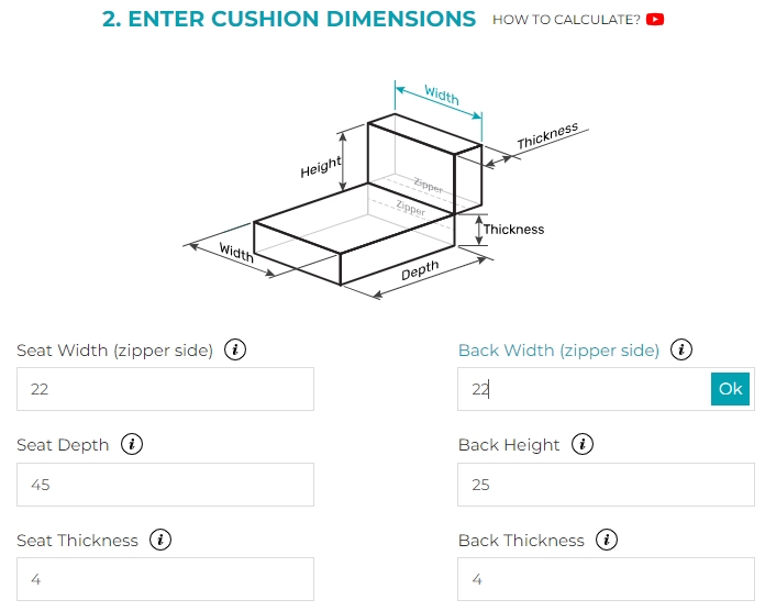 custom leather bench cushion measurement guide