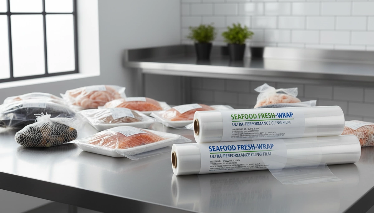 Cling Film for Seafood Packaging Fresh Leak Proof Odor Control 4 Seafood Packaging Cling Film Specifications