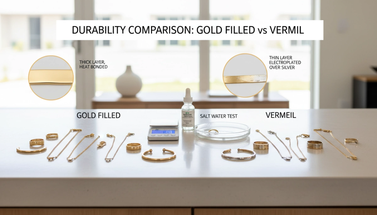 Gold Filled vs Vermeil Guide Differences Durability and Value 2 Gold Filled vs Vermeil Durability Comparison