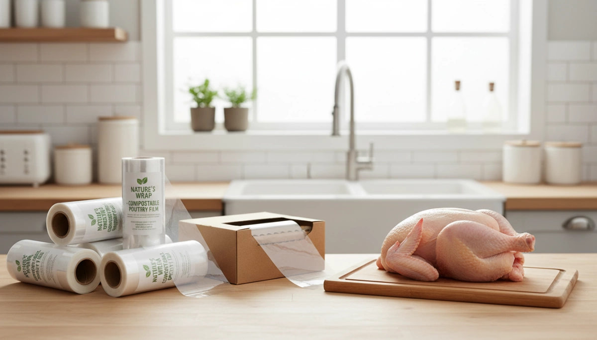 Poultry Packaging Cling Film Guide for Fresh Eco Safe Wrap 3 Embalagens Sustentáveis de Aves com Filmes Transparente