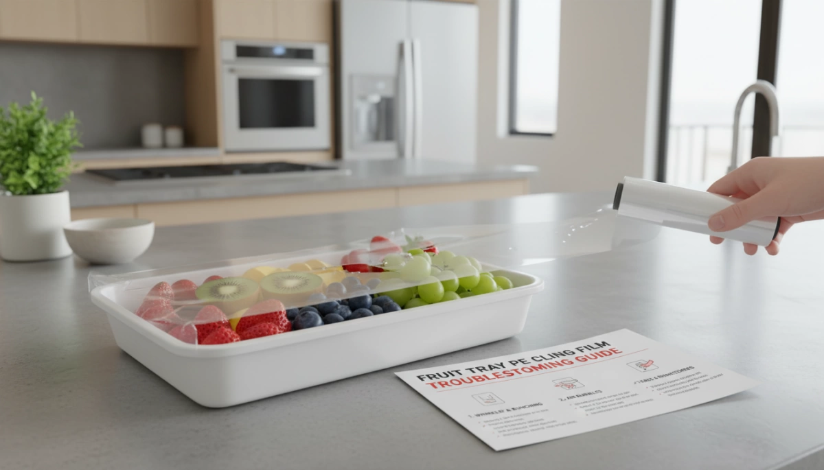 Fruit Tray PE Cling Film Packaging Guide for Freshness 4 Fruit Tray PE Cling Film Troubleshooting Guide