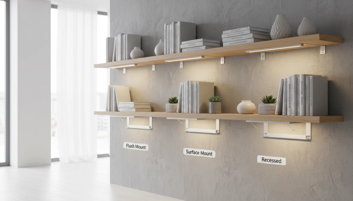 led shelf linear lighting mounting systems comparison