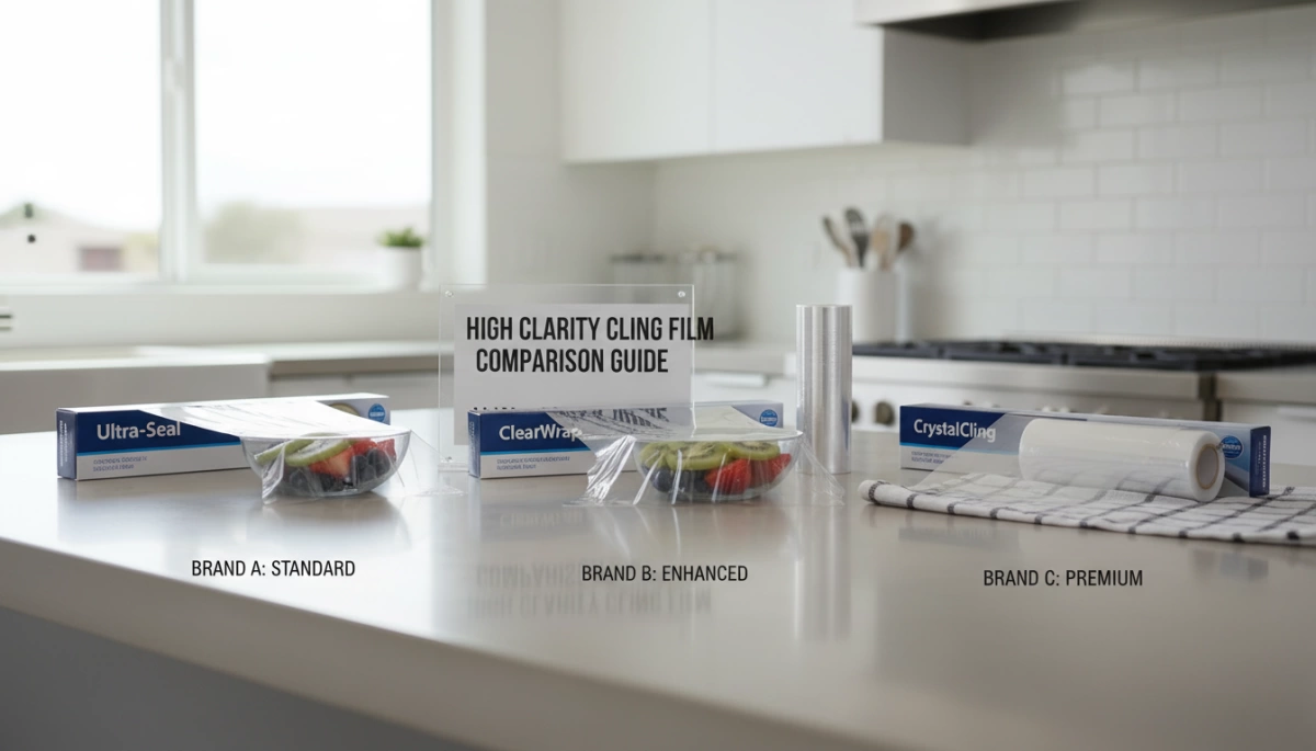 High Clarity Cling Film Guide for Professional Food Packaging 1 Guide de comparaison des films étirables à haute clarté