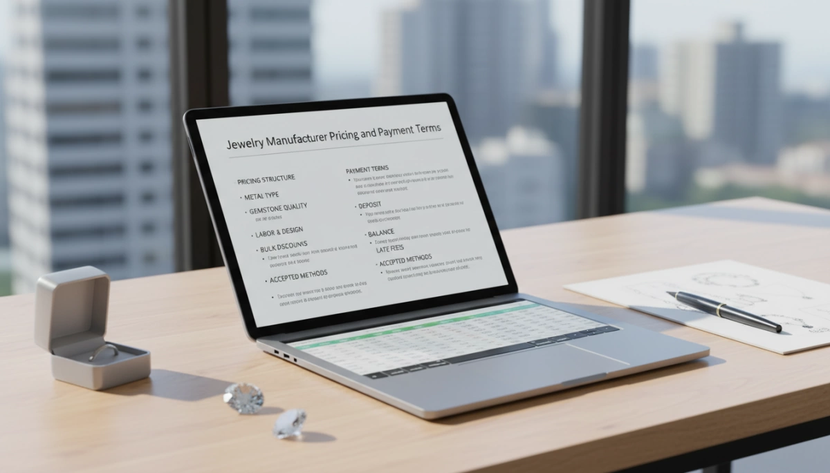 Jewelry Manufacturer Pricing and Payment Terms