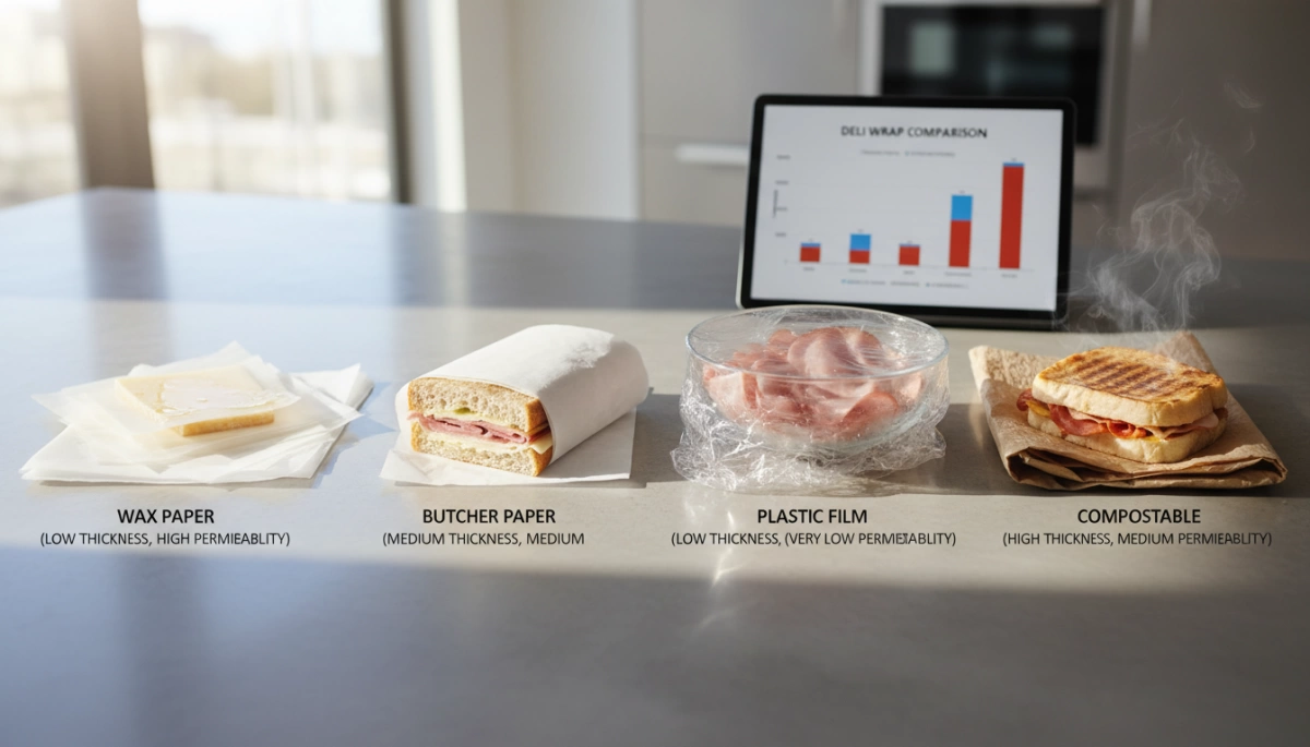 Thickness and Permeability Guide for Deli Wraps 2 Deli Wrap Thickness and Permeability Comparison
