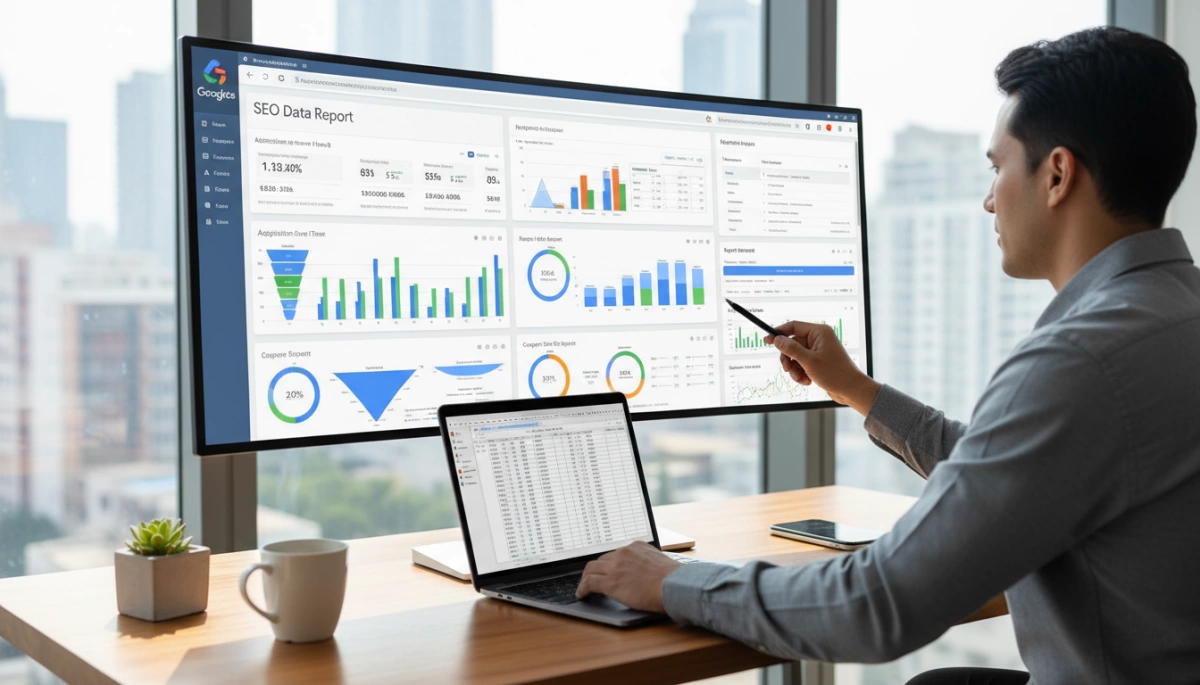 SEO Data Analysis with Google Analytics Tracking