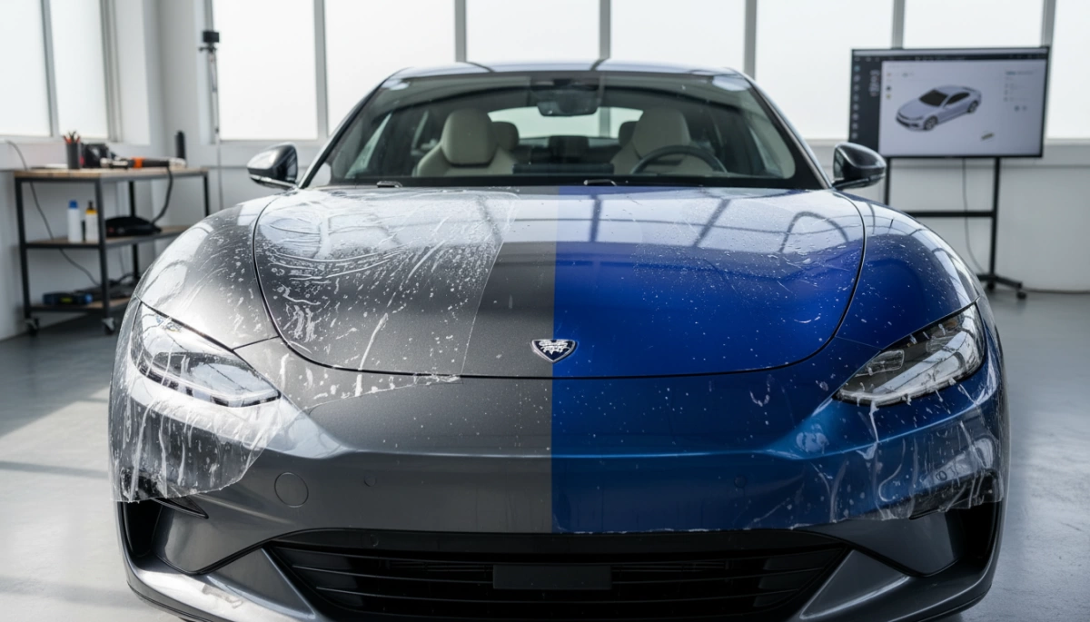 filme de proteção de PPF para carro transparente vs proteção colorida