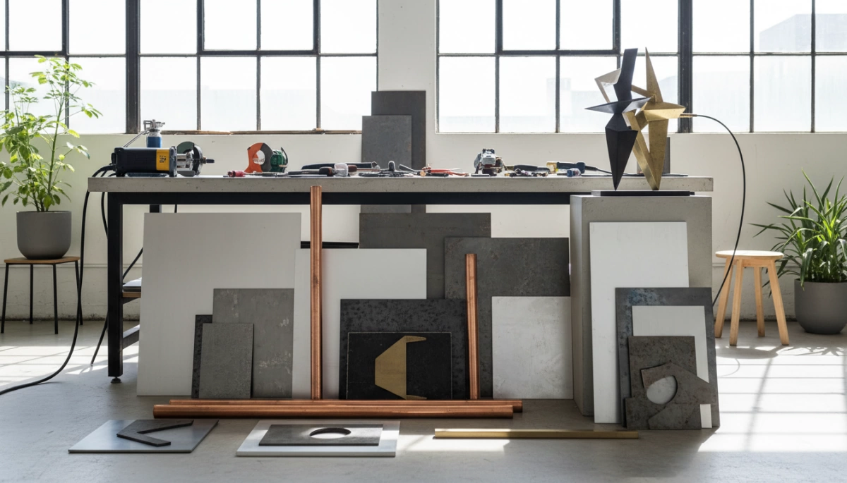 escultura contemporánea metales materiales de arte