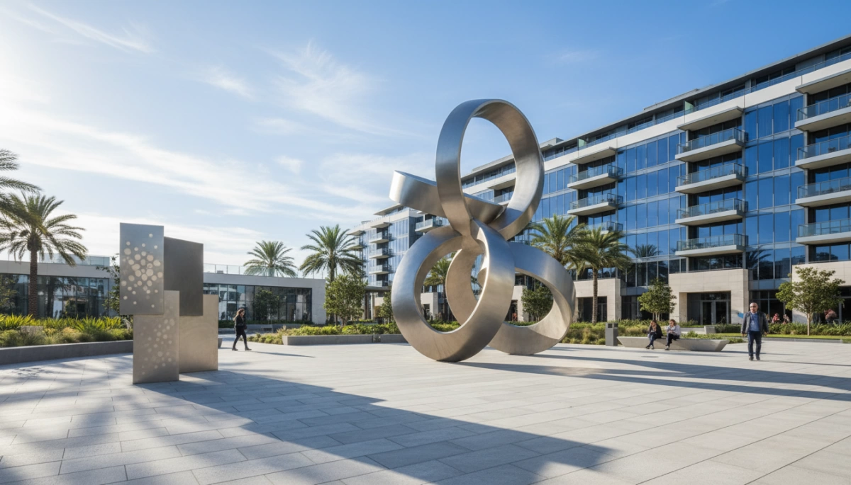 सार्वजनिक और विलासितापूर्ण स्थानों में स्टील मूर्तिकला कला